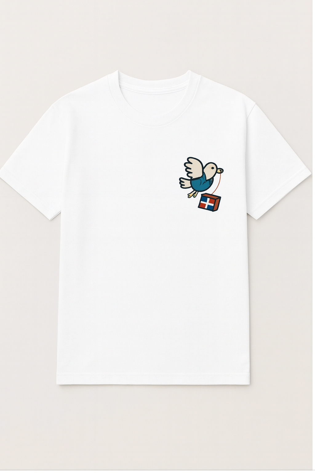 T-shirt blanco Bordado PEDIR – 100 % Algodón Premium