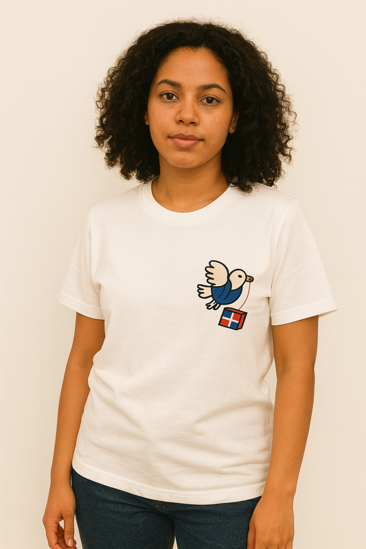 T-shirt blanco Bordado PEDIR – 100 % Algodón Premium