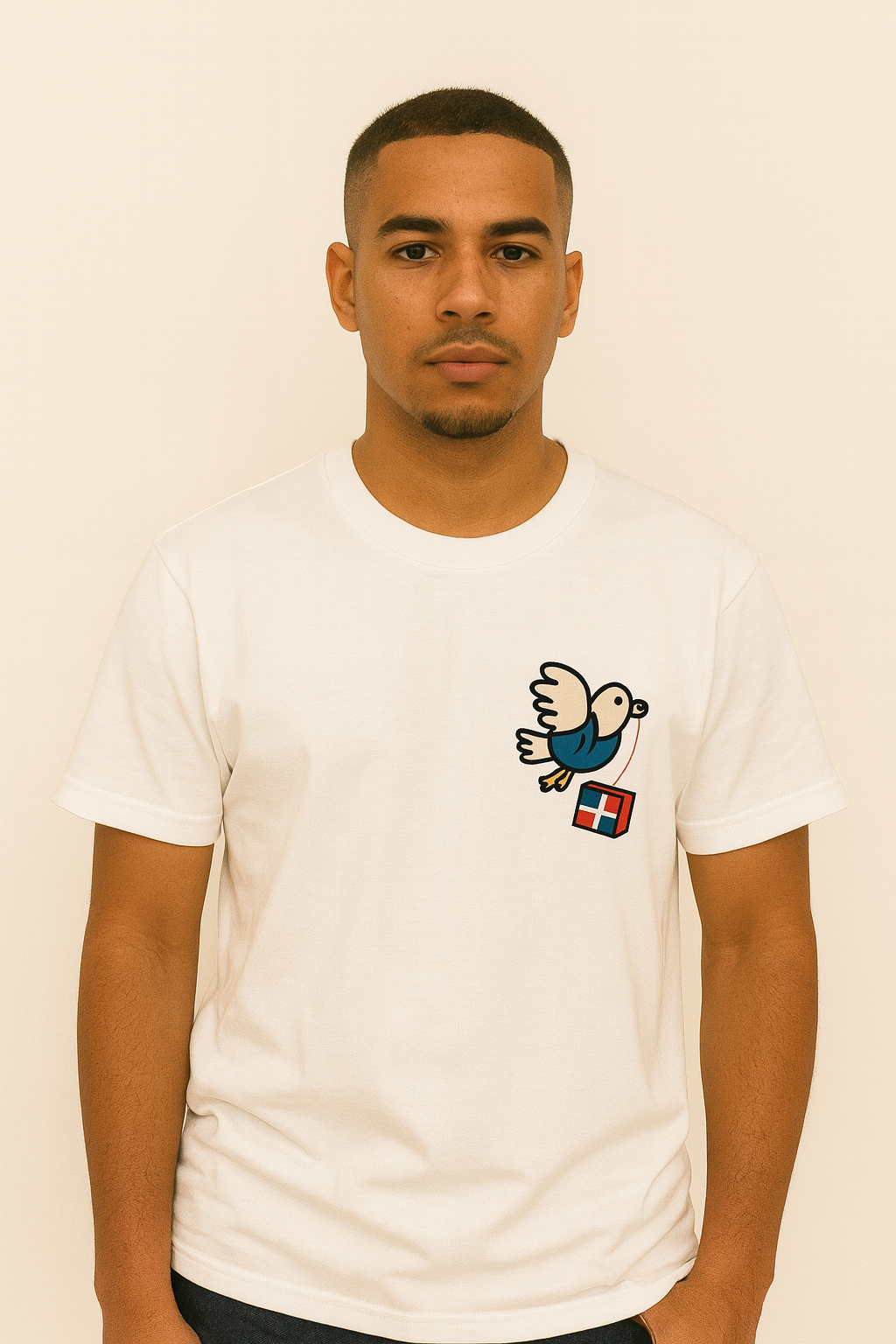 T-shirt blanco Bordado PEDIR – 100 % Algodón Premium