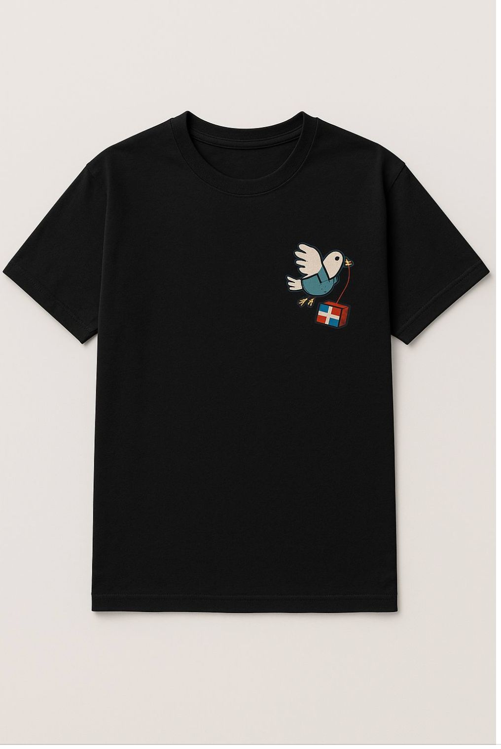 T-shirt negro Bordado PEDIR – 100 % Algodón Premium